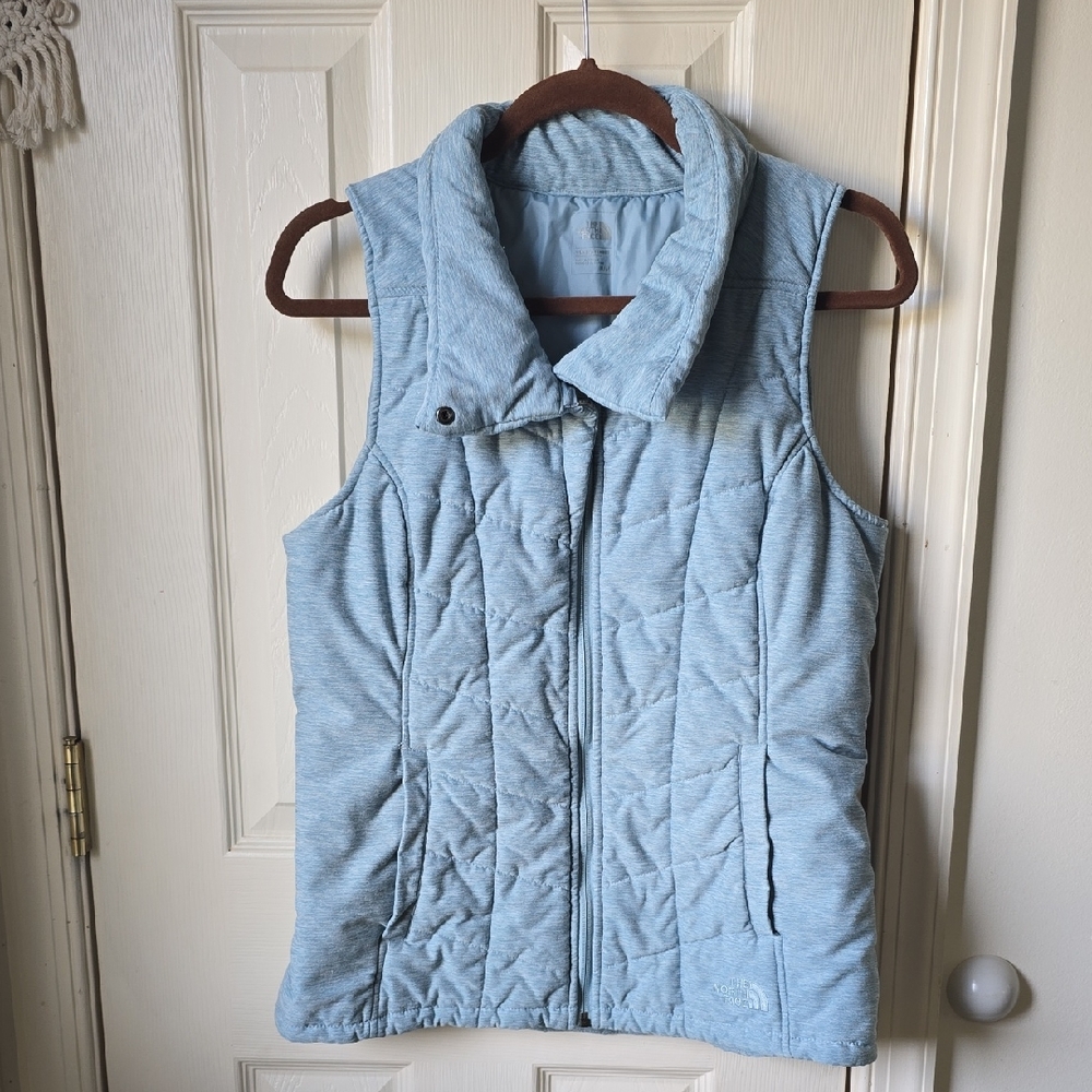 The North Face Sky Blue Quilted Vest